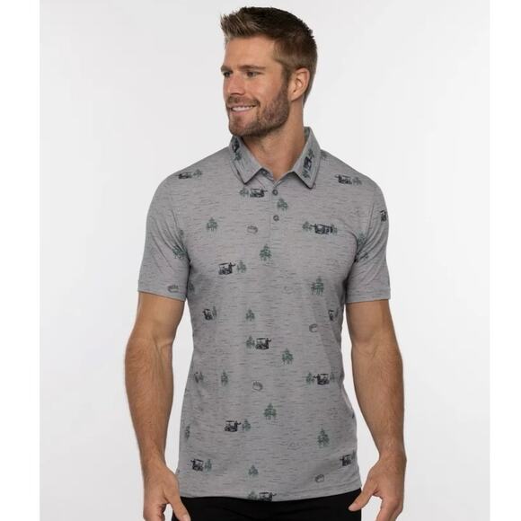 Travis Mathew Other - Travis Mathew Outfresh Pima Cotton Golf Polo Gray XL Preppy Camp Golf Cart EUC!